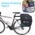 Lumintrail 36L Double Panniers - Bike Saddle Bags with Reflective Strips, Carrying Handle for Grocery Shopping