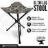225 lbs, Black Sierra Folding Hunting Stool w/Shoulder Strap Supports Lightweight Collapsible Tripod Seat, Foldable