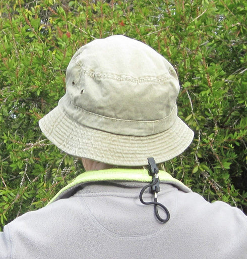 Set of 2 Cap Clips and Hat Chin Strap, Windproof Clip for Golfing, Fishing, and Sports