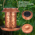Solar Bird Feeder for Outdoors, Waterproof Hanging Garden Decor with Solar Lanterns, Metal Wild Bird Feeders (Sunflower)