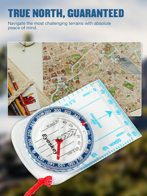 Eyeskey Premium Orienteering Compass for Hiking & Navigation