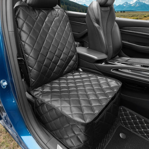 KritterKorner Car Seat Covers for DogsWaterproof PU Leather Car Front Seat Cover for