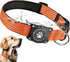 Airtag Dog Collar, Waterproof Holder, Luminous Reflective, Comfortable Padded Adjustable for Small Medium Large Dogs,