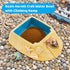 Hermit Crab Water Bowl with Climbing Ramp, Medium Reptile Water Bathing Pool Food Dish, Tortoise Habitat Aquarium Tank