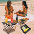 Foldable Camping Side Table, Ultralight Small Beach Aluminum, Portable Outdoor Table with Carry Bag and Storage