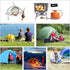 SVNVIOZ Windproof Camping Stove with Piezo Ignition, 2 Fuel Canister Adapters, Plastic Storage Box, Portable Gear for