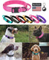 Reflective Tactical Dog Collar, Adjustable Military Nylon with Handle for Medium Large Dogs, Pink, XL