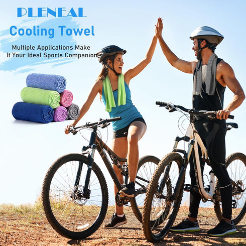 Pleneal 6 Pack (40"x12"), Cooling Towels - Cooling Towel Ice Gym Towels for Working Out, Microfiber Cooling Towels