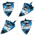 VIPITH Double Sided Cotton Dog Birthday Bandana Girl Boy, Washable Reversible Plaid Painting Dog Scarf Bibs for Small