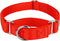 Country Brook Petz Martingale Dog Collar - Heavy-Duty No Buckle Training Collar for All Pups (Hot Orange, 1 Inch, Large)