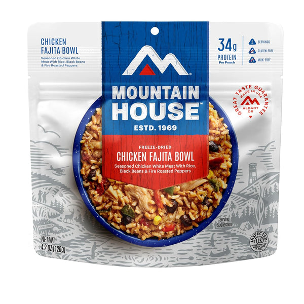 Mountain House Chicken Fajita Bowl | Freeze Dried Backpacking & Camping Food
