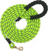 Reflective Nylon Dog Rope Lead, Strong Training Leash with Soft Handle, 5-20 FT Long Green (Dia:0.5" 8FT)