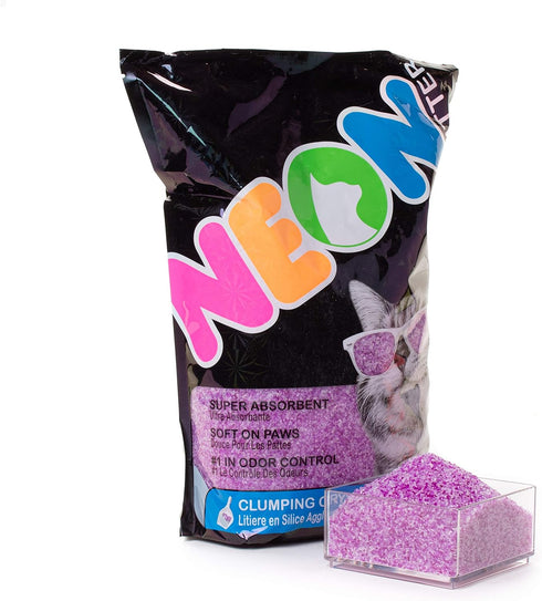 NEON Clumping Silica Gel Crystal Cat Litter - Purple