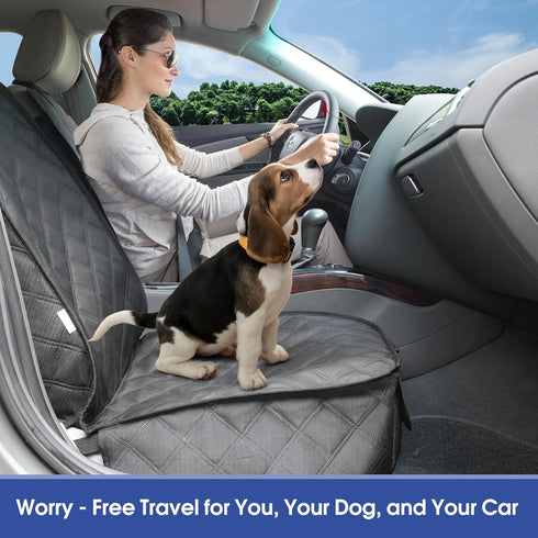 900D (2-Pack) ALLANSING Front Seat Cover for Dogs with Side Flaps, Heavy Duty Waterproof Car Seat Cover, Protects from