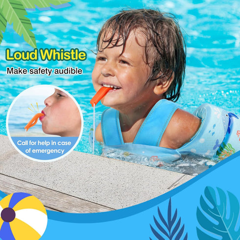 22-66 lbs Swimming MoKo Toddler Swim Vest for Kids, Swim Arm Floaties Boys and Girls Cartoon Water Wings Pool Float