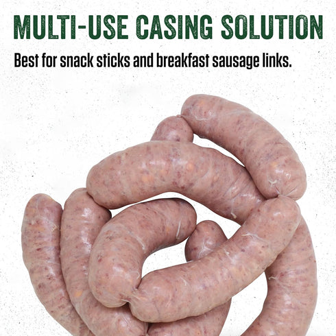 19-21mm, 30 LEM Products Natural Sheep Casings, Edible Sausage Casings, Stuffs Approximately Pounds, Great for Snack