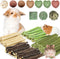 Chew Treat Rabbit Toys for Teeth Health, Natural Bunny Enrichment Toys for