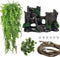 PINVNBY Resin Castle Reptile Habitat Decorations, Realistic Lizard Hideouts Cave Ornament for Chameleon, Snake, Gecko,
