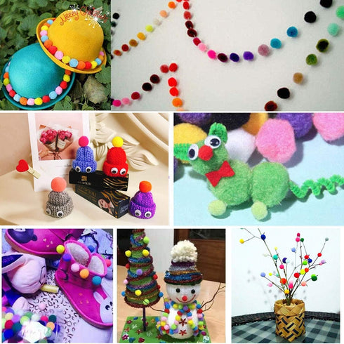 VOVIGGOL 30Pcs 1.3 Inch Cat Toy Balls Soft Kitten Pompom Toys Indoor Cats Interactive Playing Quiet Ball Cats Favorite