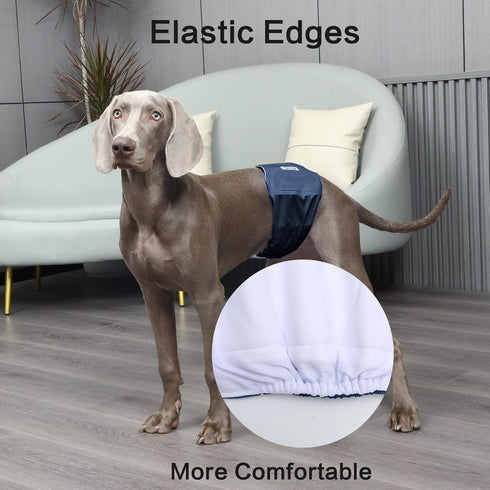 Diapers,5 Pack JoyDaog Reusable Dog Belly Bands for Male Dogs Premium Washable Dog Diapers Male Doggie Nappies Wrap,L