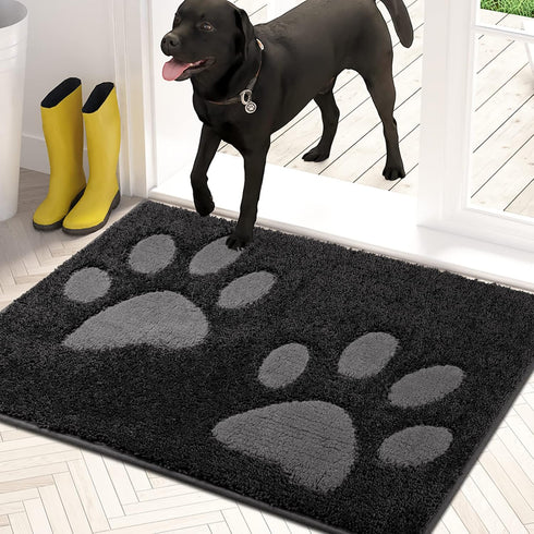 PURRUGS Dirt Trapper Door Mat 20" x 31.5" - Non-Skid Machine Washable Microfiber Entryway Rug for Muddy Shoes