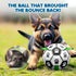 6, 9.6 oz SunGrow Dog Soccer Ball, Interactive Tug-of-War Toy with Straps, Outdoor & Indoor Training, Mental Game