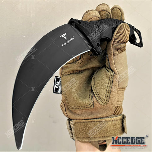 Tactical Knife, Hunting Knife, Survival Karambit Fixed Blade Knife, Razor Sharp Edge Camping Gear, 82422 (Black)