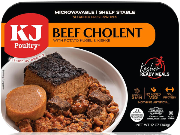KJ Poultry Kosher Ready Meals - Beef Chulent & Kugel, MRE Meat