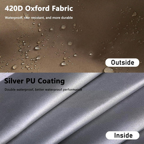 80-100 420D 36"L 19.5"W 31.5"H) Cooler Cart Cover Waterproof, Universal Patio Cooler Cover for Qt Patio Rolling Ice
