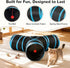 3 Tempcore Pet Cat Tunnel Tube Cat Toys Way Collapsible, Tunnels for Indoor CatsKitty Bored Peek Hole Toy Ball Cat