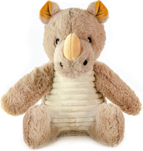 Safari Pet Plush Toy with Squeaker, Bear, Rhino, Elephant