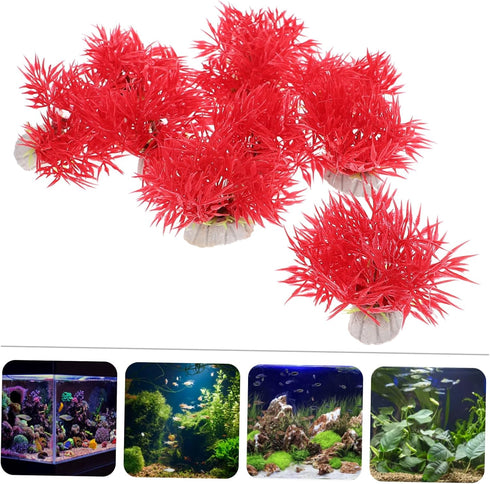 LIOOBO 10pcs Aquarium Decoration, Underwater Plant Model for Fish Tank, Simulation Aquatic Plant Decor for Small Tanks