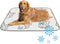 imiBBWQu Cooling Dog Bed Bow Cats White Floral Cooling Crate Mat for Dogs