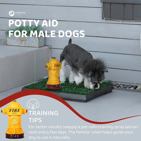 Prefdo Apartment,4.3" 9.4" Potty Training Dog Fire Hydrant, Mini Fire Hydrant for Dogs to Pee On, Resin Puppy Pee Post