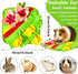 Rabbit Snuffle Mat, Interactive Foraging Pad for Small Pets, Anti-Slip Felt Feeding Mat for Bunny, Hamster, Guinea Pig