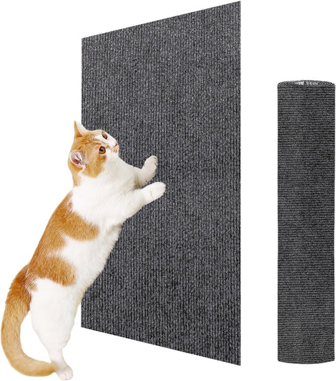 23.6x15.8 Cat Wall Scratcher Mat - Anti Cats Scratch Furniture Protector for Indoor, Trimmable Pad Board