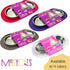 Messy Cats Double Silicone Feeder with Stainless Saucer - Anti-Slip Non-Skid Cat Food Bowls, 1.75 Cups per Bowl