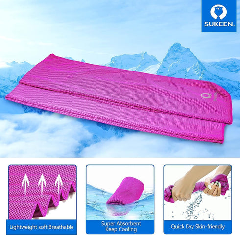 (40"x12"), Sukeen Cooling Towels for Neck and Face Soft Breathable Cooling Towel, Sweat Towel for Gym, Sport, Running