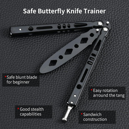 Practice Tool Set of 3 Color, Full Stainless Steel, Cool Color Design (black&silver&colorful)