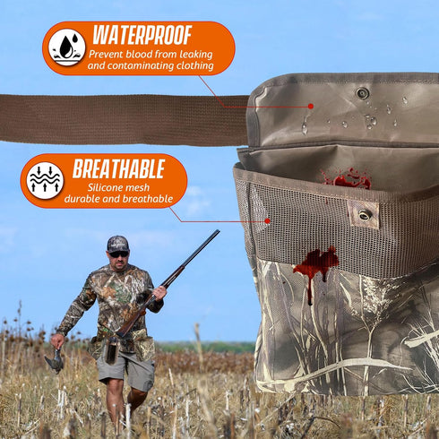 IC ICLOVER Adjustable Dove Hunting Belt with Game Bag, Shotgun Shell Pouch, Water Bottle Carrier