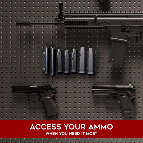 Ammunition Ammo Keeper MG Magnetic Holder for Gun Magazines and Clips, Organize Mount in Your Gun Safe, Locker Cabinet