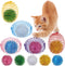 Jecery 5 Pcs Cat Spring Toys Stretchable Rolling Balls Colorful Playful Coils
