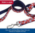 Coastal Pet Ribbon Dog Leash, Durable Fade-Resistant Nylon Material, Red with Paws, 1" x 6'