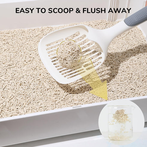 FUKUMARU Natural Unscented Tofu Cat Litter, Dust Free, Flushable, Quick Clumping, 18 LBS (3 Packs)