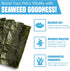 20 Seaweed Sheets for Tangs, Angels, Plecos, Nutrient-Rich Dried Snack for Bottom Feeders, 1 oz. Pet Feed
