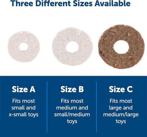 PetSafe Dog Treat Ring Variety Pack for Busy Buddy Toys, 60 Refills, 2 Tasty Flavors, Large