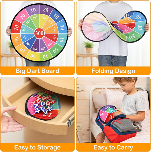 Accmor 29" 3 4 5 6 7 8 9 10 11 12 Large Dart Board for Kids, Kids Dart Board with Sticky Balls, Backyard Outdoor Games