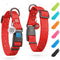 WAUDOG Waterproof Dog Collar - Adjustable Breakaway Collar for Large, Medium & Small Dogs with QR Dog Tag, Red