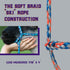 Weaver Livestock Poly Rope Sheep Halter, Modern Braid Sheep and Goat Rope Halter, Adjustable Lamb Lead