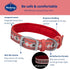 Blueberry Pet Reflective Jacquard Dog Collar - Soft & Adjustable Safety Collar - Coral, Neck 17-20.5"